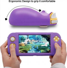 img 2 attached to Nintendo Switch Lite Purple Silicone Protective Case - Secure Cover For Nintendo Switch Lite