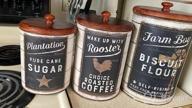 img 1 attached to Primitives By Kathy Farmhouse Tin Canisters For Sugar, Coffee, And Flour Storage review by Donald Marin