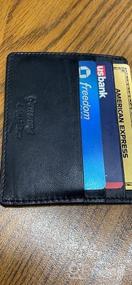 img 4 attached to 💼 Premium Black Men's Credit Card Wallet Pocket: Sleek and Stylish Accessories