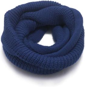 img 4 attached to 🧣 CozyKnit Winter Infinity Scarf for Girls - HappyTree's Fashionable Accessory