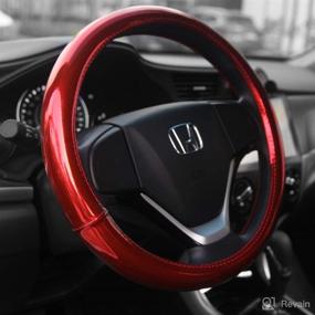 img 4 attached to Madmax Steering Wheel Cover Interior Accessories ... Steering Wheels & Accessories