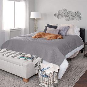 img 2 attached to Furhaven Quilted Twill Waterproof Non-Slip Mattress and Living Room Pet Furniture Cover Blanket