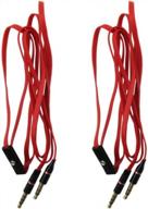 skullcandy crusher headphones 3.5mm red aux cable cord with in line mic - usonline911 logo