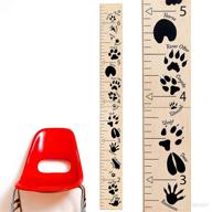 🦊 headwaters studio animal tracks growth chart – wooden ruler, dark gray logo