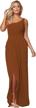 mauwey shoulder burgundy bridesmaid dresses women's clothing - dresses logo