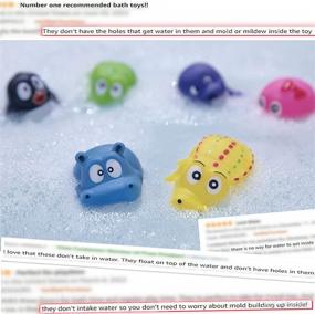 img 2 attached to Non-perforated Baby Bath Toys: Mold-Free Bathtub Toys for Toddlers/Infants, 6-18 Months, 1-4 Years Old Kids (6 Pcs with Storage Bag)
