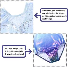 img 3 attached to Gymnastics Leotards Toddler Athletic B268_Lightpurple_6A Girls' Clothing - Active