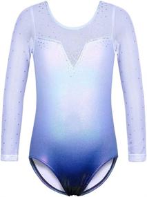 img 4 attached to Gymnastics Leotards Toddler Athletic B268_Lightpurple_6A Girls' Clothing - Active