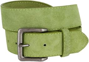 img 4 attached to Square Buckle Casual Suede Leather Women's Accessories - Belts