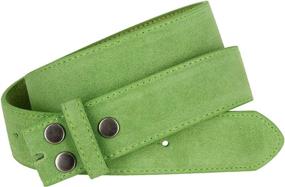 img 2 attached to Square Buckle Casual Suede Leather Women's Accessories - Belts