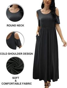 img 1 attached to CHERFLY Shoulder Sundress Pockets X Large Women's Clothing at Dresses