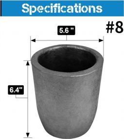 img 3 attached to High-Quality 22Lbs-10Kg Clay Graphite Crucible For Metal Melting, Casting, And Refining - Perfect For Gold, Silver, Copper, Brass, And Aluminum - GONGYI #8
