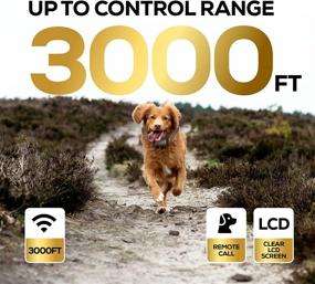 img 2 attached to 🐶 Honey One Dog Shock Collar - Waterproof Rechargeable Training Device with 3000 Ft Remote for Small, Medium, and Large Dogs - Beep, Vibration, Safe Shock Modes (8-150 Lbs)