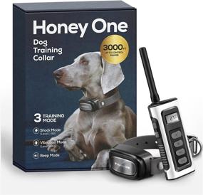 img 4 attached to 🐶 Honey One Dog Shock Collar - Waterproof Rechargeable Training Device with 3000 Ft Remote for Small, Medium, and Large Dogs - Beep, Vibration, Safe Shock Modes (8-150 Lbs)