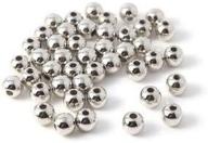 📿 500-piece 5mm plastic silver plated round beads with 1.5mm hole logo