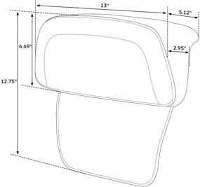 img 2 attached to Enhance Your Harley Touring Experience with TCMT Razor Chopped Tour Pack Backrest 🏍️ Pad - Fits 2014-2022 Road King, Road Glide, and Tri Glide Models (Style C)