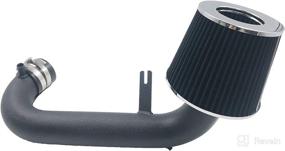 img 4 attached to 🚗 Optimized 2.5 Inch Cold Air Intake Kit & Filter for Honda Civic 2001-2005 DX/LX/EX/GX/VP AT/MT 1.7L (Black Tube & Black Filter)