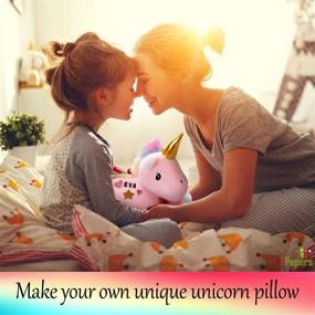 img 2 attached to 🦄 2Pepers Make Your Own Unicorn Pillow Kit: No-Sew DIY Craft for Girls, Unicorn Gifts, Stuffed Plush Pillow Project