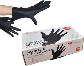 img 4 attached to 🧤 Black Nitrile Disposable Gloves - Latex-Free, Powder-Free for Food Handling and Cleaning