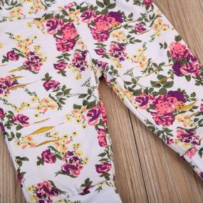 img 2 attached to Stylish And Comfortable 2-Layer Floral Ripped Leggings For Newborn Baby Girls