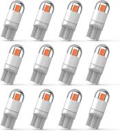 12 pack - weimeltoy red led car bulb 194 with 3030 chipset & 2 smd t10/168/w5w wedge light bulbs, 1.5w 12v for license plate, courtesy, step & trunk lamps, clearance lights логотип