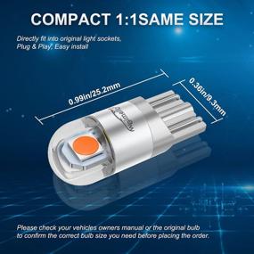 img 2 attached to 12 Pack - WEIMELTOY Red LED Car Bulb 194 With 3030 Chipset & 2 SMD T10/168/W5W Wedge Light Bulbs, 1.5W 12V For License Plate, Courtesy, Step & Trunk Lamps, Clearance Lights