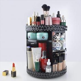 img 2 attached to Streamline Your Beauty Routine With InnSweet'S Large Capacity Rotating Makeup Organizer - 8 Layers Of Organized Bliss!