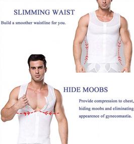 img 1 attached to Men'S Zipper Slimming Tank Tops: FEOYA Tummy Compression Vest For A Sleek Physique