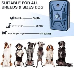 img 2 attached to 🐶 Rechargeable Ultrasonic Dog Barking Control Device - Stop Anti Dogs Barking, Indoor Outdoor, 33Ft Range, 3 Frequency Anti Barking Deterrent for Small and Large Dogs