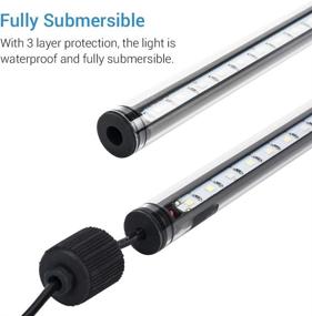 img 1 attached to 🐠 NICREW Submersible LED Aquarium Light, Concealed White and Blue LED Light Stick for Fish Tank, 8-inch, 3W