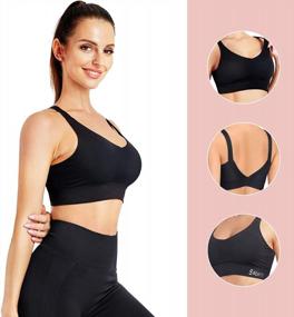 img 3 attached to Women'S Seamless Racerback Sports Bra: Comfort & Support For Yoga, Running & More | TrainingGirl