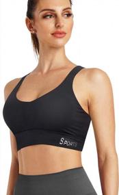 img 4 attached to Women'S Seamless Racerback Sports Bra: Comfort & Support For Yoga, Running & More | TrainingGirl