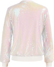 img 3 attached to Sparkle and Shine: Women's Sequin Sleeve Coats, Jackets & Vests by KANCY KOLE