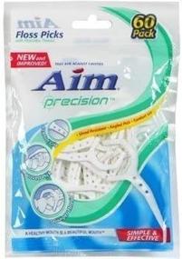 img 1 attached to 🦷 Experience the Ultimate Dental Care with Aim Precision Floss Picks - 60-ct. Packs, Pack of 5