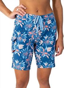 img 3 attached to Maui Rippers Women’S 9-Inch 4-Way Stretch Boardshorts For Swimming