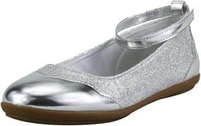 img 4 attached to Doll Maker Metallic Glitter Strap Girls' Shoes ~ Flats