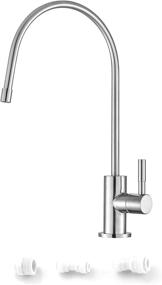 img 4 attached to Lordear Stainless Steel Cold Water Faucet With Filter- Ideal For Kitchen Sink And Reverse Osmosis System