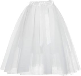 img 4 attached to Women'S White 4-Layer Tulle Puffy Petticoat Ballet Tutu Skirt For Princess Parties