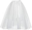 women's white 4-layer tulle puffy petticoat ballet tutu skirt for princess parties logo