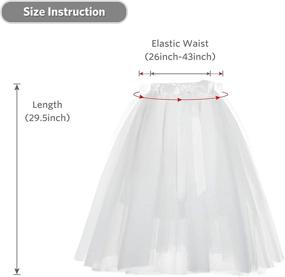 img 3 attached to Women'S White 4-Layer Tulle Puffy Petticoat Ballet Tutu Skirt For Princess Parties