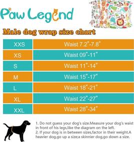 img 1 attached to 🐾 Paw Legend Reusable Male Dog Belly Wrap Diapers (3 Pack)