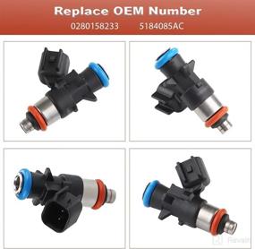 img 2 attached to 🔧 JDMON Fuel Injectors Replacement for Chrysler 200 300 Jeep Grand Cherokee Dodge Challenger Charger Durango Grand Caravan 2011-2017 Town Country 2011-2016 Wrangler 2012-2017 Ram 3.6L | Replaces 0280158233