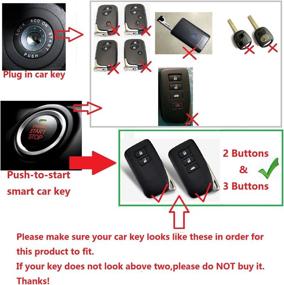 img 3 attached to 🔑 M.JVisun Genuine Carbon Fiber Key Fob Cover for Lexus ES GS GX is LC LS LX NX RC RX UX Smart Car Remote Key Fob Case for Men Women - Stylish & Durable Key Fob Protection in Black