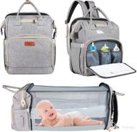 mmpang diaper bag backpack with changing station - convenient & stylish baby bag for traveling parents! logo
