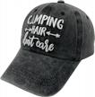 waldeal embroidered camping hair don't care hat adjustable washed baseball cap for women men logo