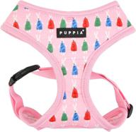 puppia mollie dog harness: no-choke over-the-head 🐇 harness with cute bunny pattern and adjustable chest belt логотип