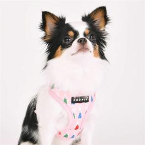 img 1 attached to Puppia Mollie Dog Harness: No-Choke Over-the-Head 🐇 Harness with Cute Bunny Pattern and Adjustable Chest Belt