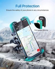 img 2 attached to 📱 Andobil Motorcycle Phone Mount: Universal 2022 Upgrade, Full Protection, Strongest Handlebar Clamp for iPhone 13, Galaxy S22 & More