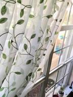 картинка 1 прикреплена к отзыву Занавески из шифона с природным узором для элегантного оформления спален и гостиных комнат – вышитые цветочные листья, с лункой для крепления к окну – комплект из 2 панелей, длиной 45 дюймов, мятного цвета. от Justin Coatsworth