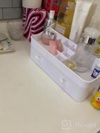 img 1 attached to 💄 Makeup Organizer for Dressing Table, Countertop, Bathroom Vanity – Cosmetic Storage Box with Drawers for Skincare Products, Brushes, Lotions, Lipstick, and Nail Polish (Pink) review by Joseph Ramos